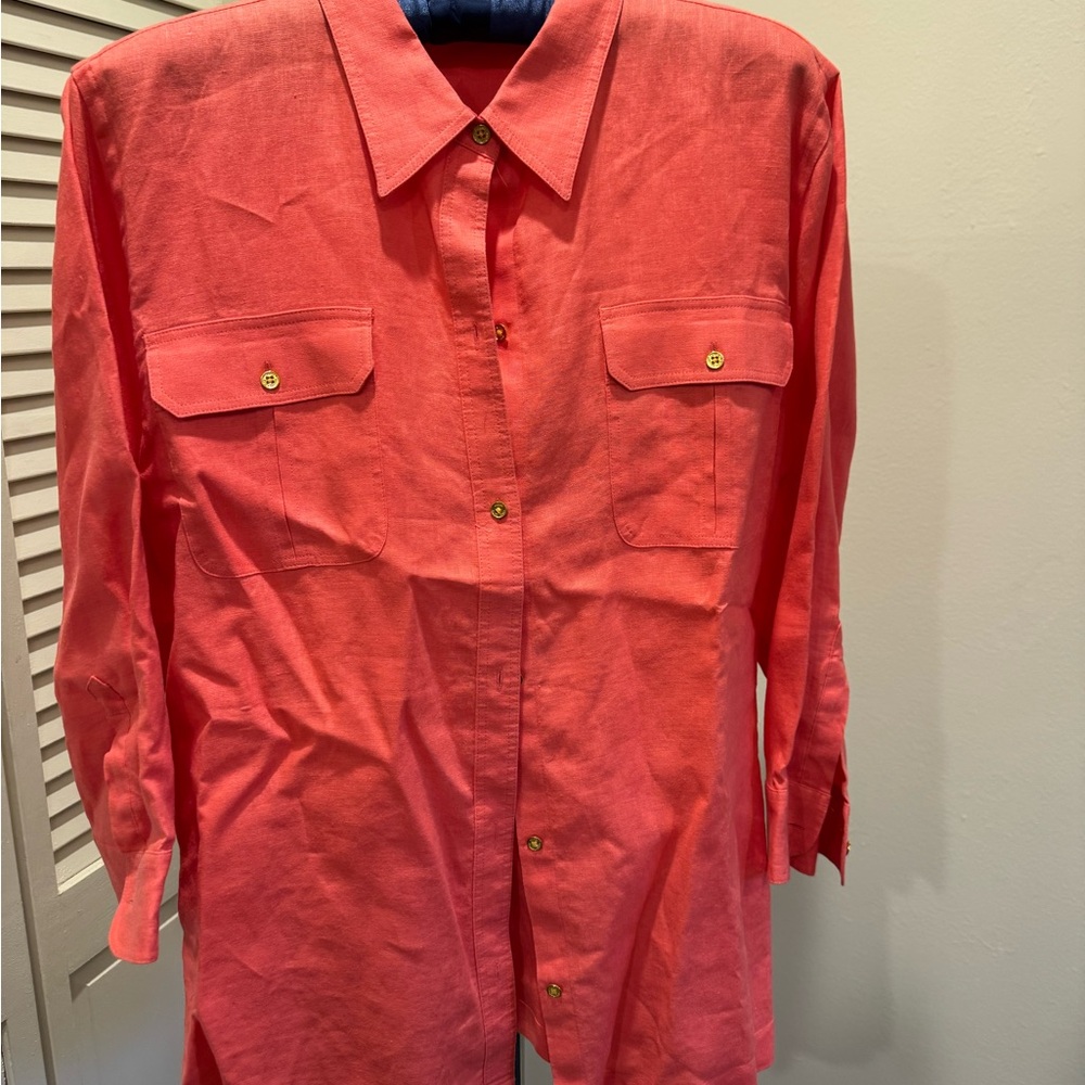 Lauren Ralph Lauren Women's Coral Button-Down Shirt